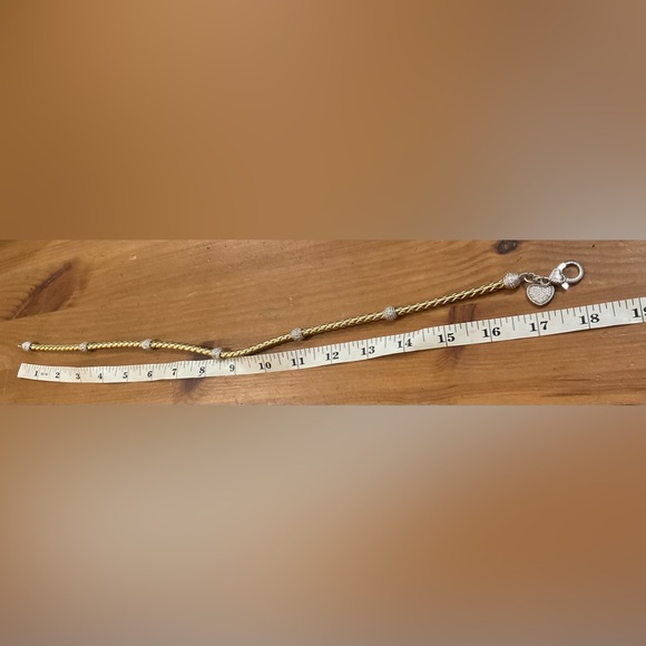 Judith RipkaBella Luca braided gold faux leather Rhodium over sterling necklace - Picture 6 of 7